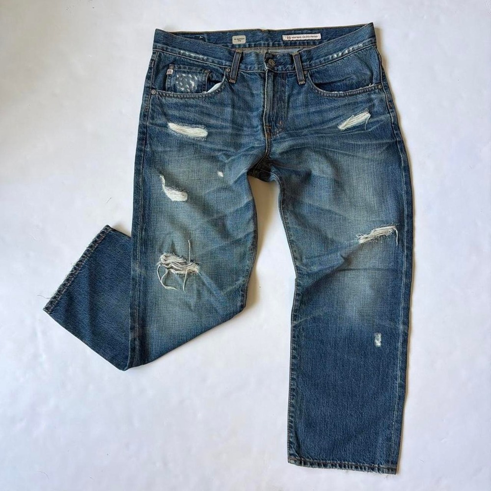 AG Adriano Goldschmied Ex-Boyfriend Crop Baggy Distressed Jeans 30R Modern 8